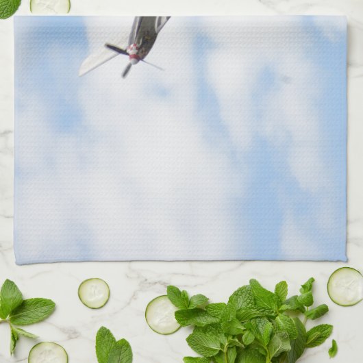 Mustang P51 im Flug Geschirrtuch (Gefaltet)