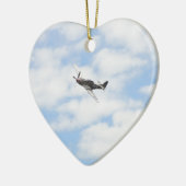 Mustang P51 im Flug Keramik Ornament (Links)