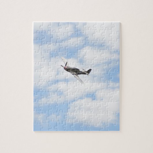 Mustang P51 im Flug Puzzle (Vertikal)
