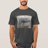 Mustang P51 über WW2 Deutschland T-Shirt (Vorderseite)