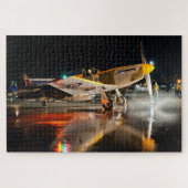 Mustang P-51 auf nassem Asphalt Puzzle (Horizontal)