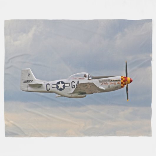 MUSTANG P-51 FLEECEDECKE (Vorderseite (Horizontal))