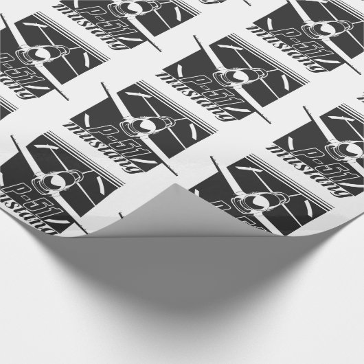 Mustang P-51 Geschenkpapier (Ecke)