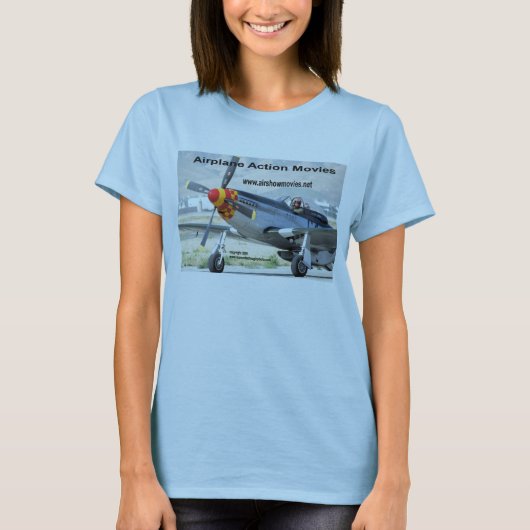 Mustang P-51 Ladys Baby - Puppe T - Shirt (Vorderseite)