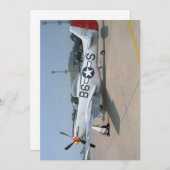 Mustang P-51D Luftfahrzeug - Flachkarte (Vorne/Hinten)