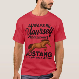 Mustang-Pferd-Retro T-Shirt