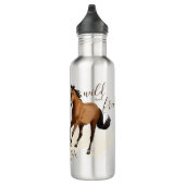 Mustang Pferd wild und frei personalisiert Edelstahlflasche (Rechts)