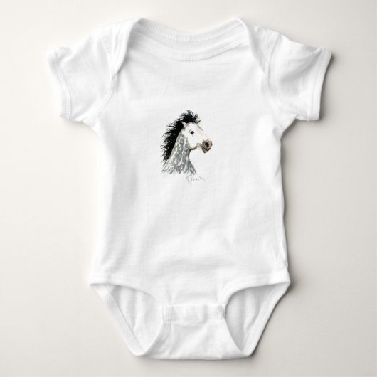 Mustang-PferdeSäugling Onsie Strampler (Vorderseite)
