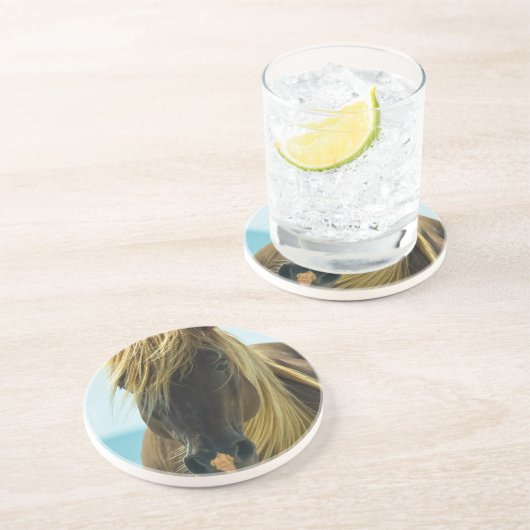 Mustang-PferdeUntersetzer Untersetzer (Seite)