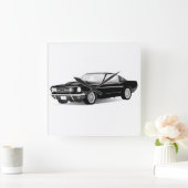 Mustang Quadratische Wanduhr (Zuhause)