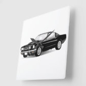 Mustang Quadratische Wanduhr (Winkel)