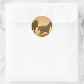 Mustang Roundup Runder Aufkleber (Tasche)