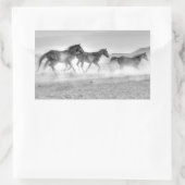 Mustang Run Rechteckiger Aufkleber (Tasche)