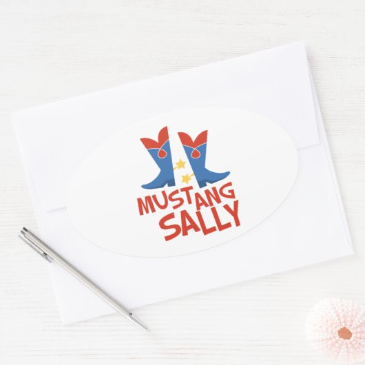 Mustang Sally Ovaler Aufkleber (Umschlag)