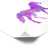 Mustang Silhouette - Hintergrundfarbe auswählen Fotodruck (Ecke)