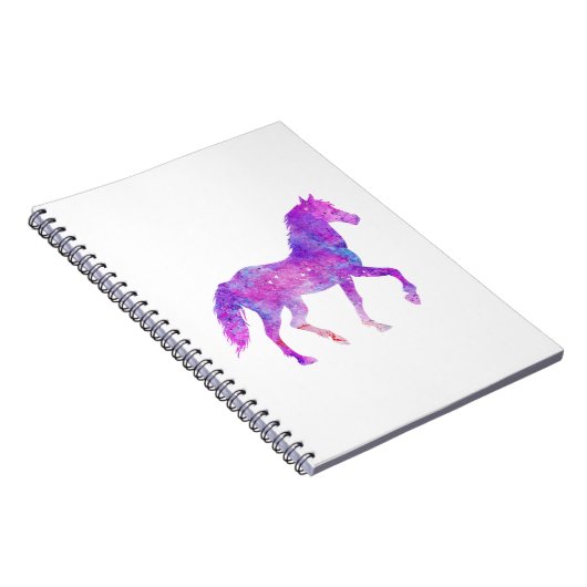 Mustang Silhouette - Hintergrundfarbe auswählen Notizblock (Rechte Seite)