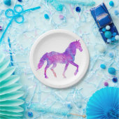 Mustang Silhouette - Hintergrundfarbe auswählen Pappteller (Party)