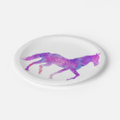 Mustang Silhouette - Hintergrundfarbe auswählen Pappteller (Schrägansicht)