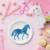 Mustang Silhouette - Hintergrundfarbe auswählen Pappteller (Party)