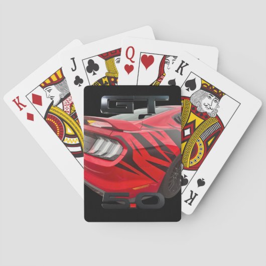 Mustang spielt Cards Red Spielkarten (Rückseite)