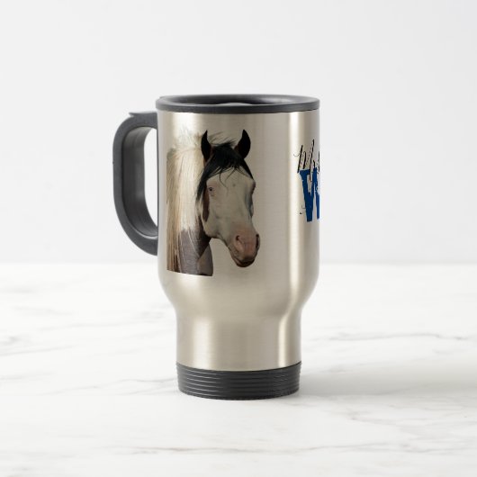 Mustang the Legend Travel Mug  Reisebecher (Vorderseite Links)