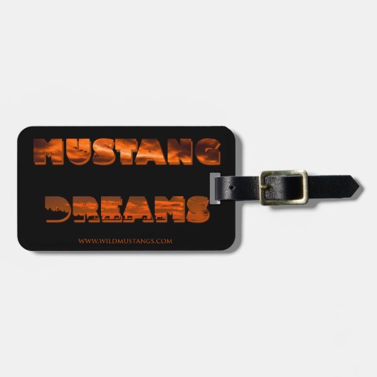 Mustang-Träume - Gepäckanhänger (Vorderseite horizontal)