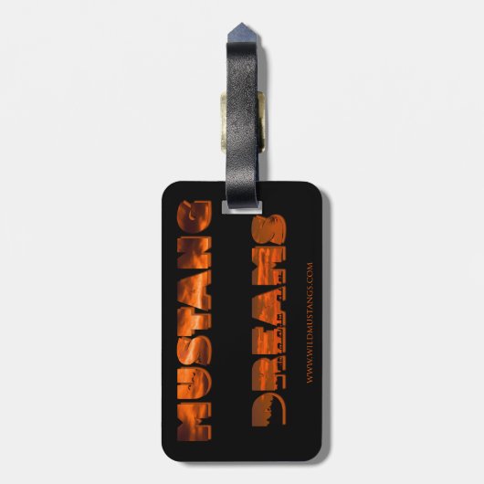 Mustang-Träume - Gepäckanhänger (Rückseite vertikal)