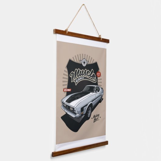 Mustang Wandteppich Mit Holzrahmen (Gewinkelt)