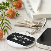 Mustang, weil,Schlüsselanhänger aus Acryl Schlüsselanhänger (Vorderseite rechts)