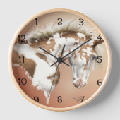 Mustang Wild Acrylic Square Wall Clock Wanduhr (Vorderseite)