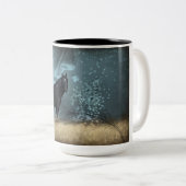 Mustang Wild Black Stallion und Cloud BeverageMug Zweifarbige Tasse (VorderseiteRechts)