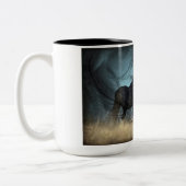 Mustang Wild Black Stallion und Cloud BeverageMug Zweifarbige Tasse (Links)