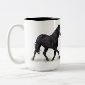 Mustang Wild Black Stallion und Cloud BeverageMug  Zweifarbige Tasse (Links)