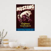 Mustang Wild Horse Guadalupe Poster (Küche)