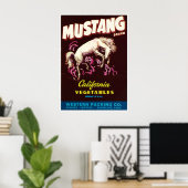 Mustang Wild Horse Guadalupe Poster (Heimbüro)