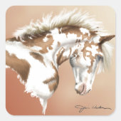 Mustang Wild Xtend Quadratischer Aufkleber (Vorderseite)