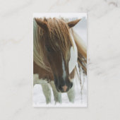 Mustang-wildes PferdeVisitenkarte Visitenkarte (Rückseite)