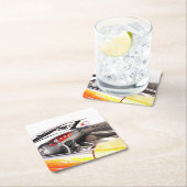 Mustange Rechteckiger Pappuntersetzer (Vor Ort)