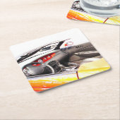 Mustange Rechteckiger Pappuntersetzer (angewinkelt)