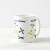 Mustangs 50. Geburtstag Kaffee Tasse (VorderseiteRechts)