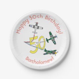 Mustangs 50. Geburtstag Papierplatte Pappteller