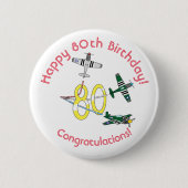 Mustangs 80. Geburtstag Abzeichen Button (Vorderseite)