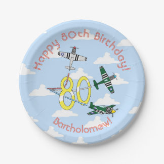 Mustangs 80. Geburtstag Blue Sky Paper Plate Pappteller