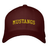 MUSTANGS EMBROIDERIERTE BASEBALL-GAP BESTICKTE BASEBALLKAPPE (Vorderseite)