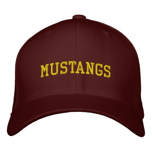 MUSTANGS EMBROIDERIERTE BASEBALL-GAP BESTICKTE BASEBALLKAPPE (Vorderseite)