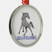 Mustangs Mascot Ornament Aus Metall (Rechts)