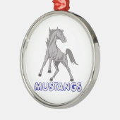 Mustangs Mascot Ornament Aus Metall (Links)