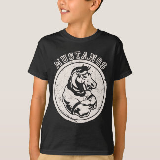 Mustangs Maskottchen für dunkle Kleidung T-Shirt