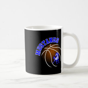 Mustangs Sketll Mustang Stolz Schulgeist Maskottch Kaffeetasse