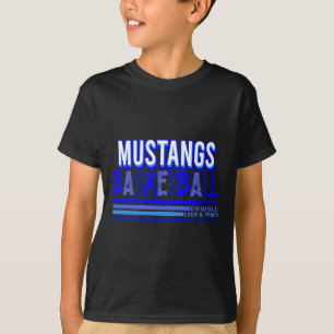 Mustangs Sketll Schulgeist Maskottchen Sketll Mom T-Shirt